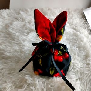 Easter basket bunny bag hand crafted spring home decor cottagecore goth